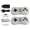 1080P HD Wireless Handheld TV Video Game Console 2 jugadores Mini Dual Gamepad con 638 Classic Game